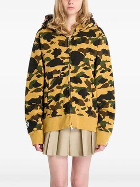 BAPE 1ST CAMO SHARK FULL ZIP HOODIE LADIES Size XS
